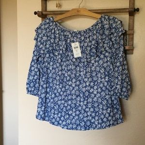 J Jill Knit Peasant Top